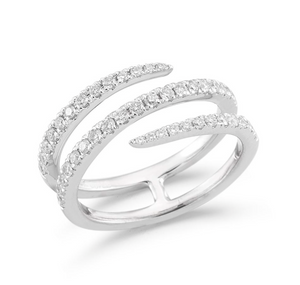Pavé Diamond Coil Ring