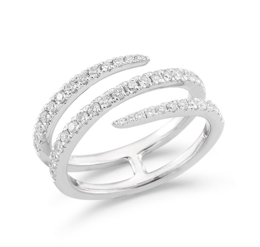 Pavé Diamond Coil Ring