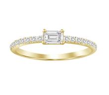 Load image into Gallery viewer, Emerald Cut Diamond Pavé Ring