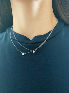 Diamond Bezel Necklace