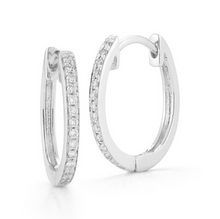 Load image into Gallery viewer, Jumbo Diamond Huggie Earrings