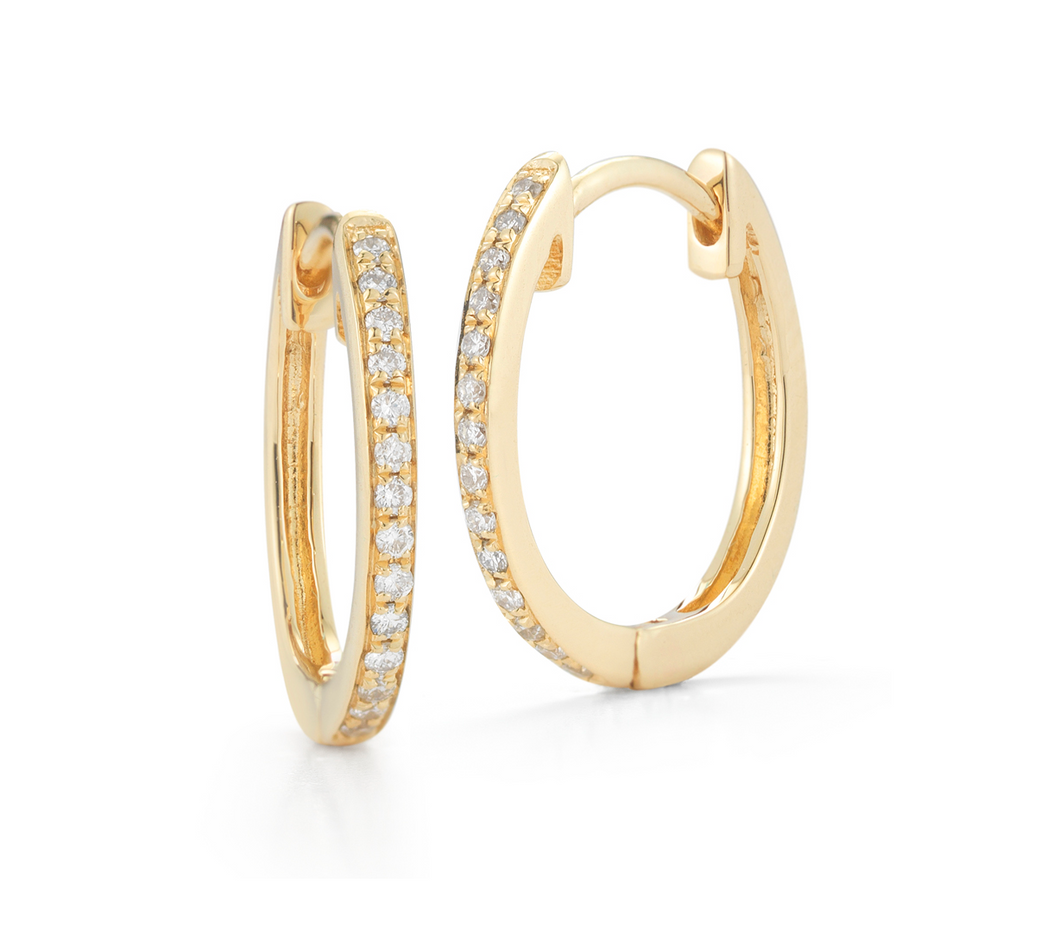 Jumbo Diamond Huggie Earrings